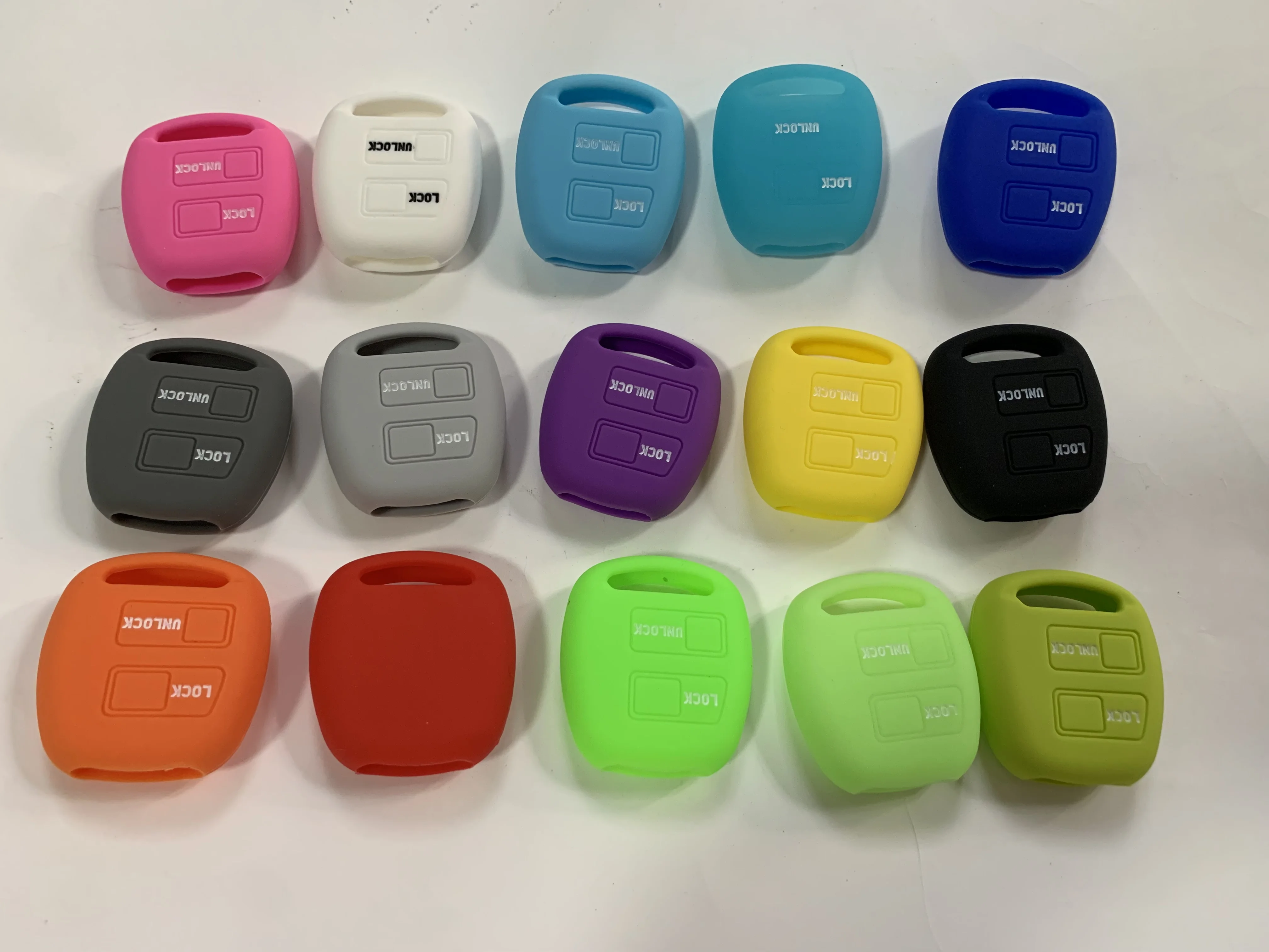 Silicone Key Car Cover Set Case Soft For Toyota 4Runner Corolla RAV4 Camry For Lexus RX LS GX SC 2 BTN Button Remote Shell Blank