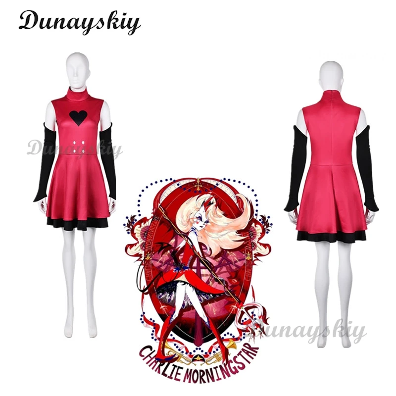 

Anime Charlie Morningstar Cosplay Combats Costumes Charlie Hazbin Uniform Suits Hotel Halloween Carnival Party Women Girls