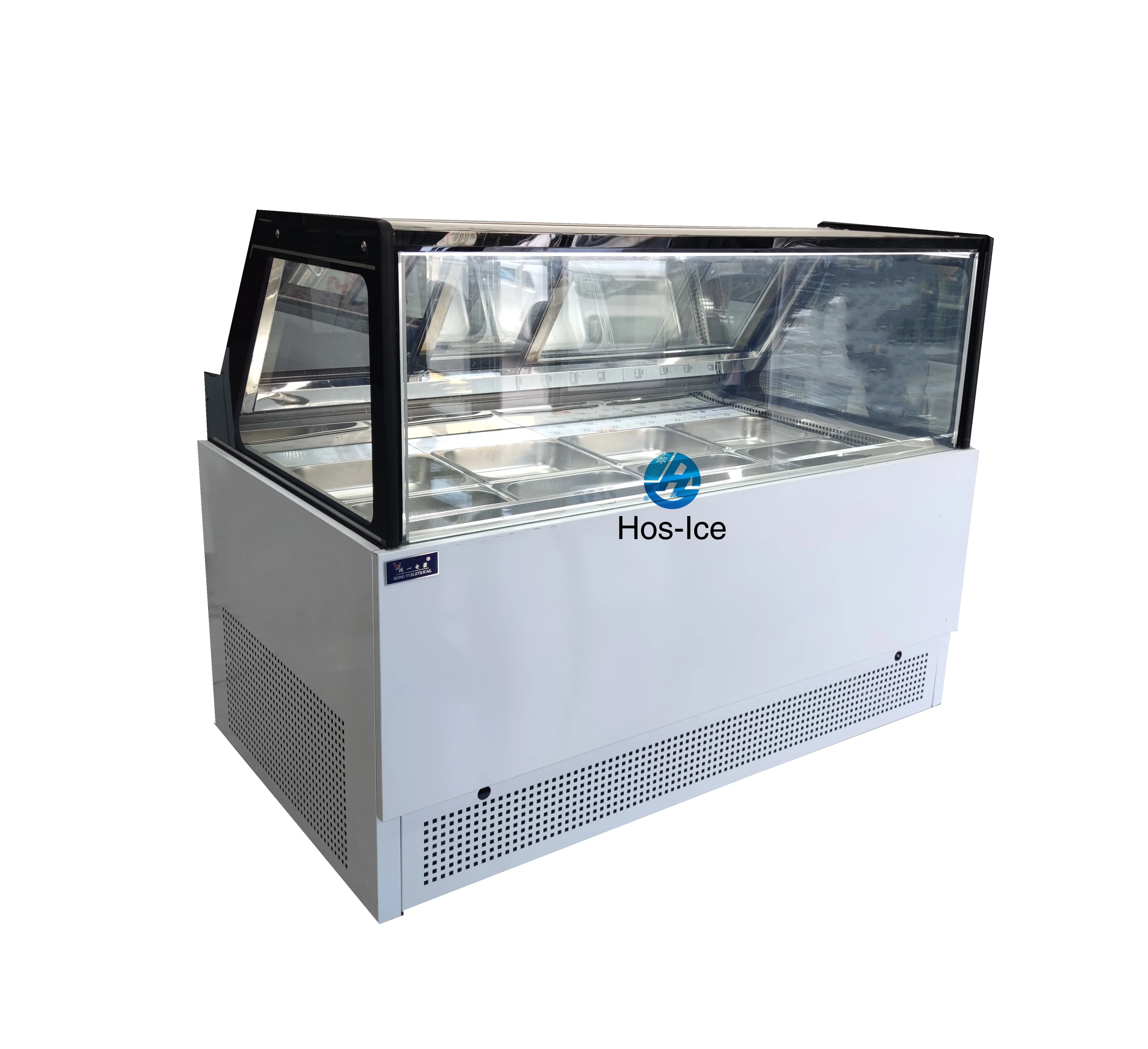 Countertop Ice Cream Display case with 12 Pans Refrigerators showcase