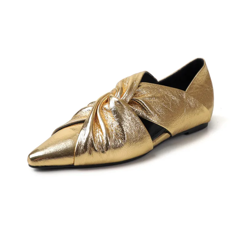 NEW Spring/Autumn Women Pumps Split Leather Shoes for Women Fashion Pointed Toe Wedges Shoes Slip-on Cross Tied Modern Shoes