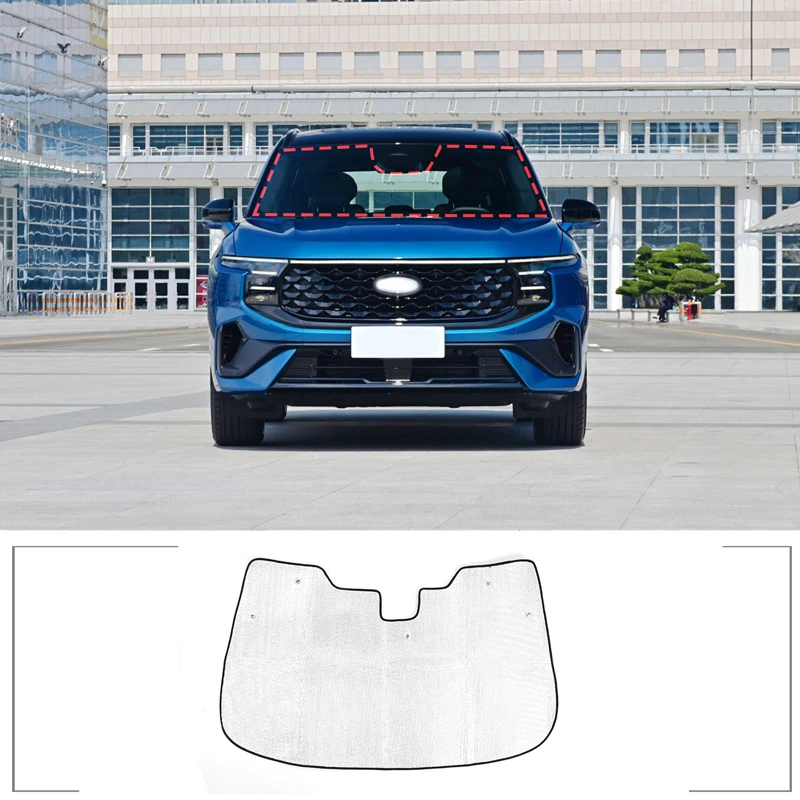 

For Ford Edge 2015-2022 Car Windshield Sunshade UV Shield Block Cover Aluminum Foil Interior Accessories