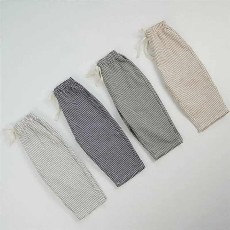 Baby Cotton Striped Pants 4