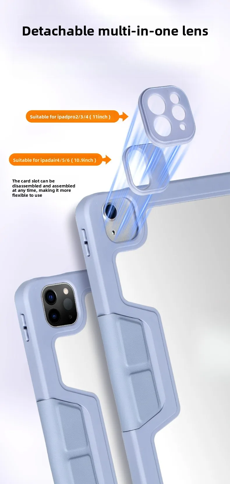Für iPad11 Schutzhülle mit Stiftschlitz, 25 10,2-Zoll-Tablet-Hülle mit Schnalle, transparent Air7 – Detail 6