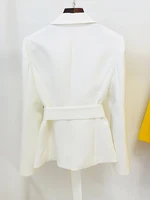 سترة نسائية بالخرز مطرزة بالماس بأكمام شق ، جاكيت شارع عالي ، جاكيت مصمم ، أحدث الأزياء ، 1