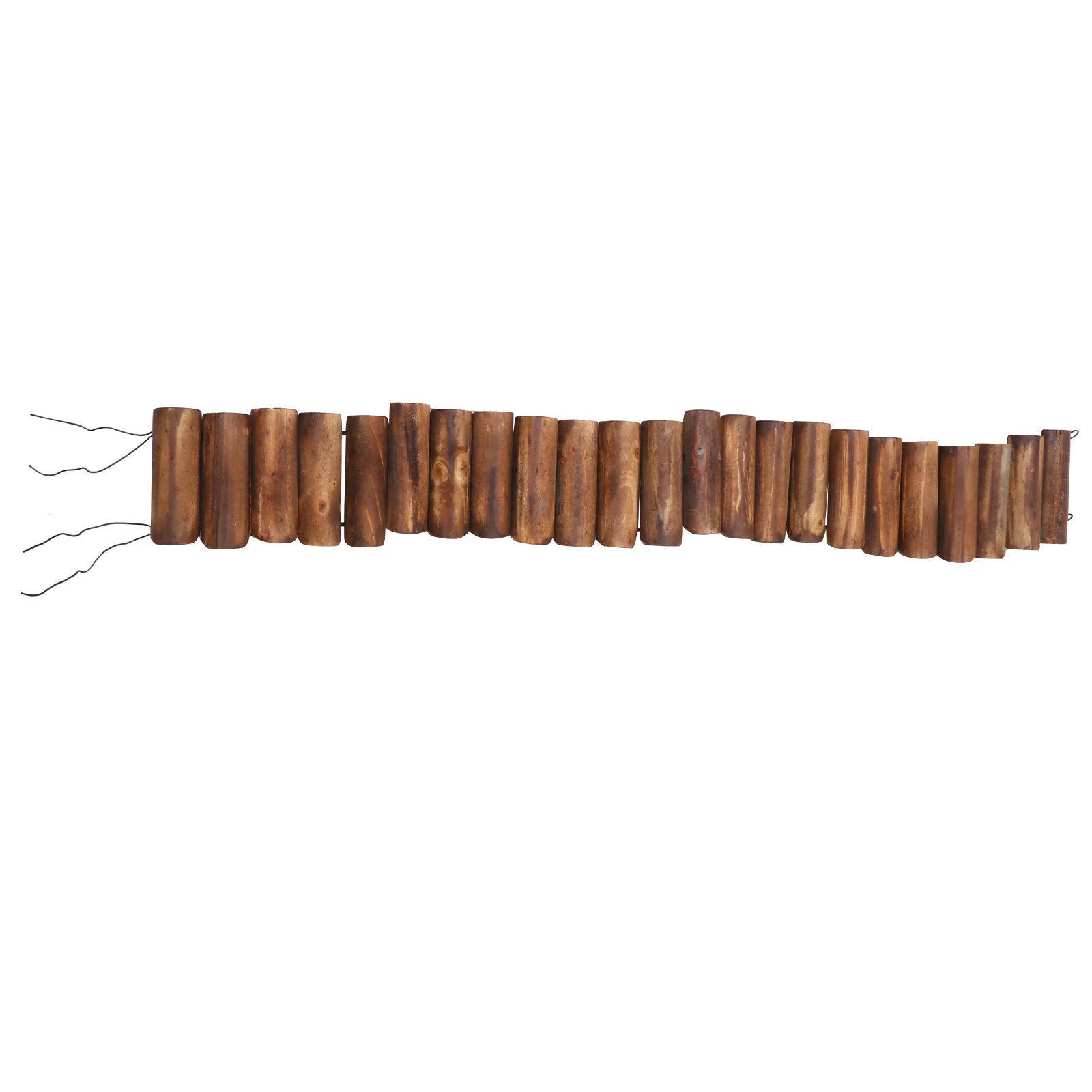 

Outdoor Carbonized Fence Decorative Wooden Pile Fence Garden Yard Edging Border Flower Wooden Edging Fence Home Decoration