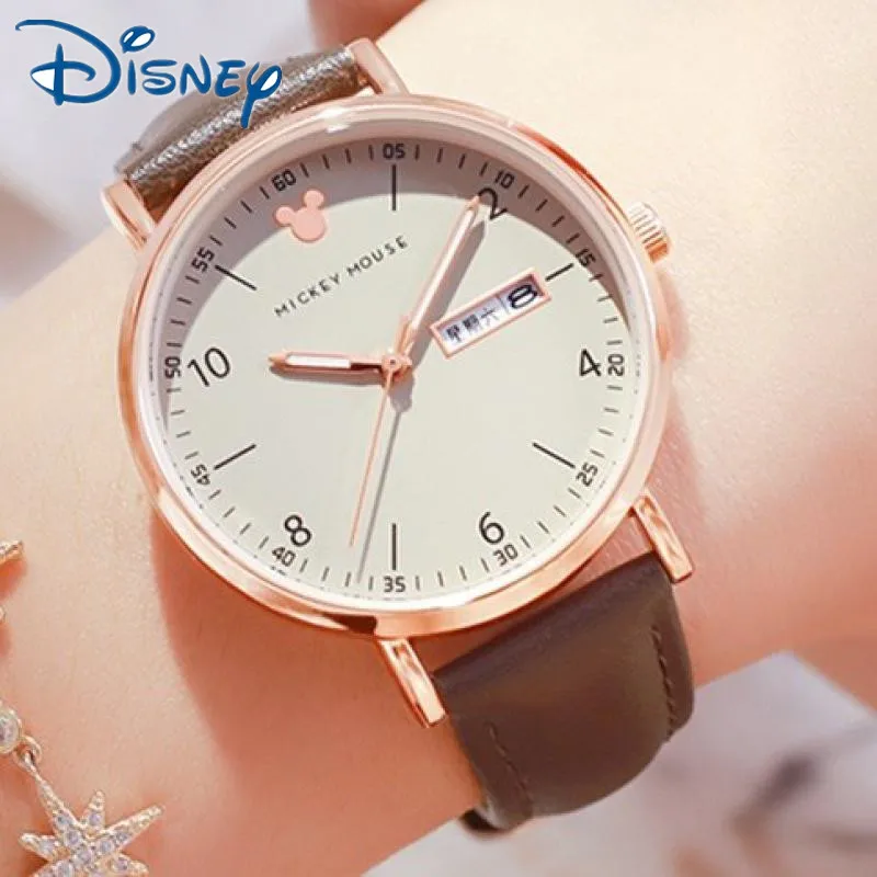 

Disney Top Brand Mickey Mouse For Women Watches Girls Quartz Wristwatch Date Week Luminous Hands Sky Stars Calendar Waterproof