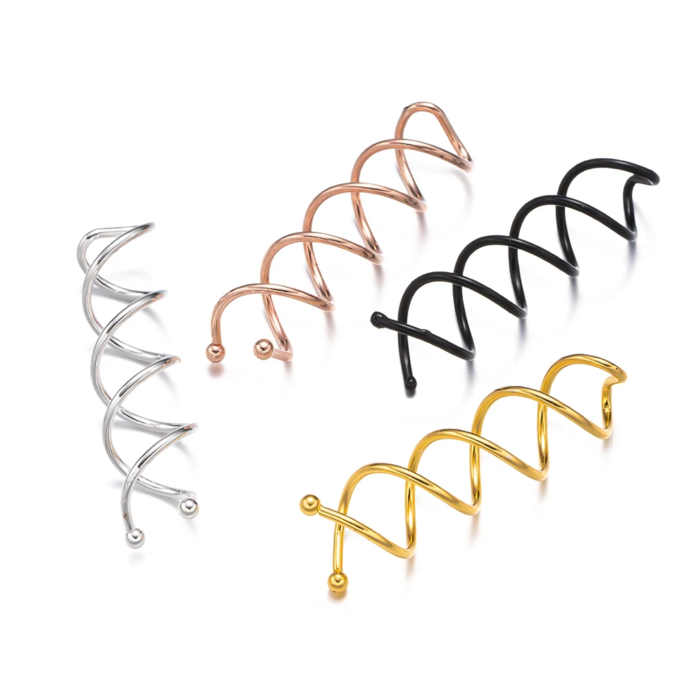 10 teile/los Metall Spirale Haar Pin Spin Clip Stick Für DIY Twist Haarspange Coiffure Frauen Mädchen Schmuck Haarspange Kopfbedeckungen Zubehör – Detail 1