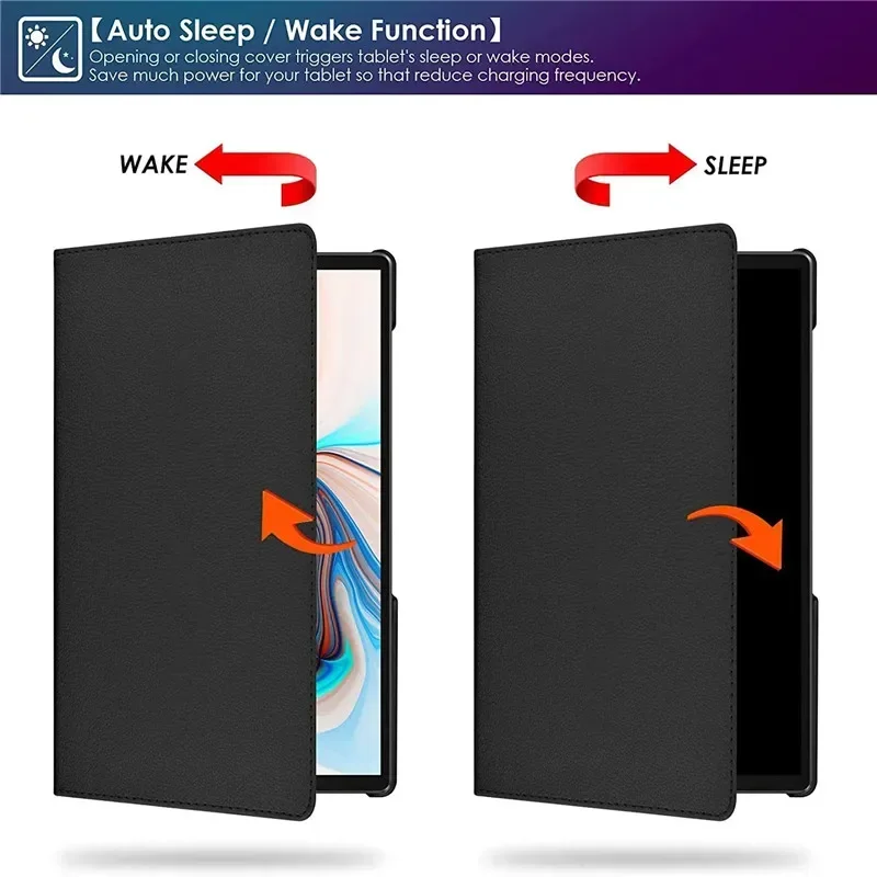 Premium PU Leather Rotating Flip Stand Smart Cover