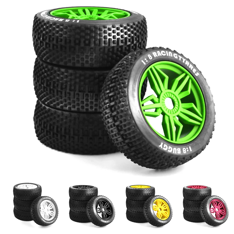 116Mm 1/8 Rc Fuoristrada Buggy Pneumatico Ruota 17Mm Esagonale Per Arrma Traxxas Redcat Team Losi Kyosho Vrx Hobao Nitro Hpi Hsp Zd Racing