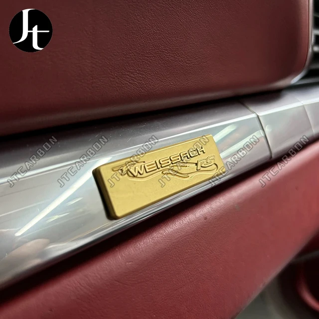 ポルシェ 991 992 ヴァイサッハ GT3RS インテリア 3D メタルロゴ