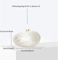 Egg Shell Clutch Bag Acrylic purse women wedding evening party cute ivory pearl color purse handbag summer new 2024 - Image 6