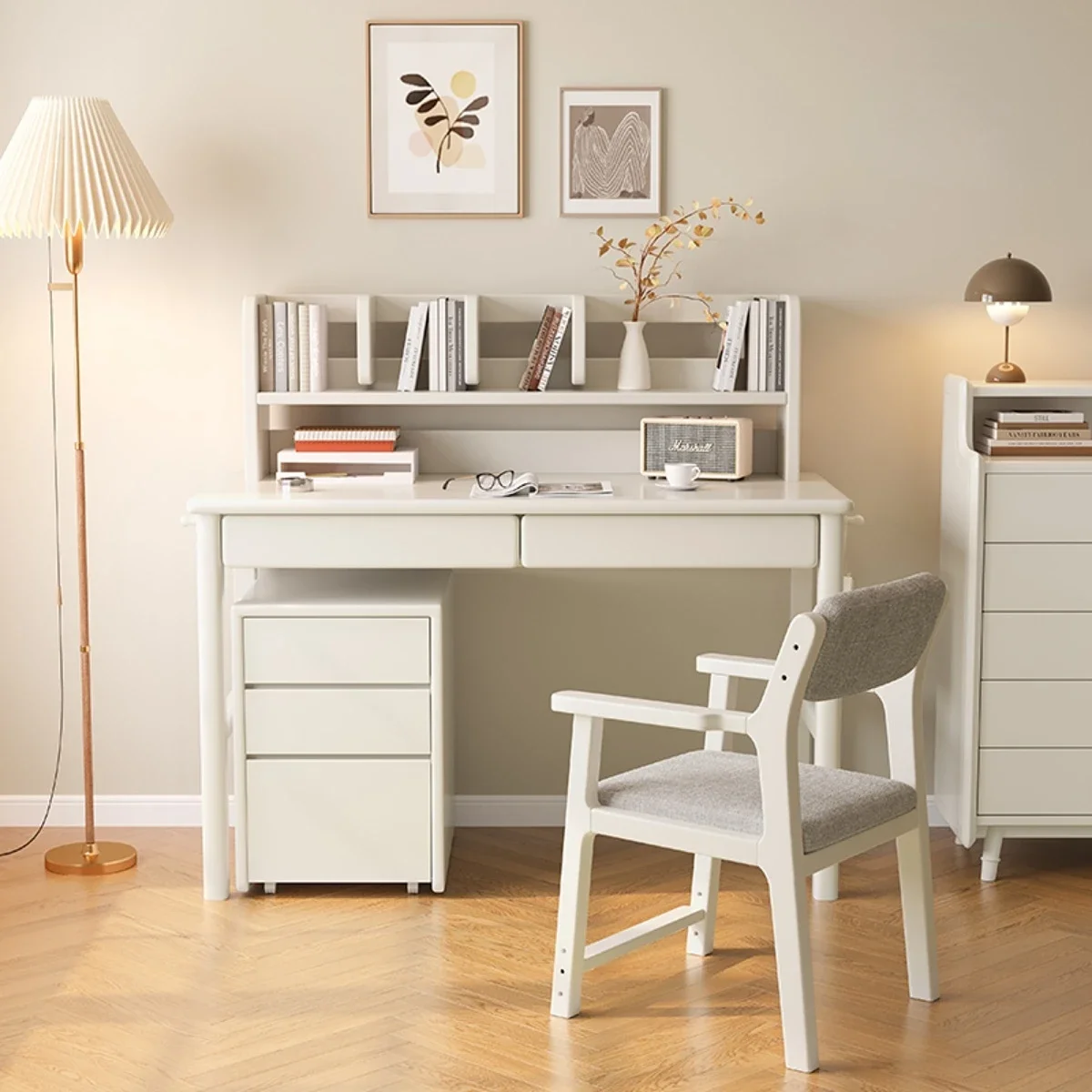 Desk, bookshelf, integrated household desktop computer desk, modern and simple bedroom,