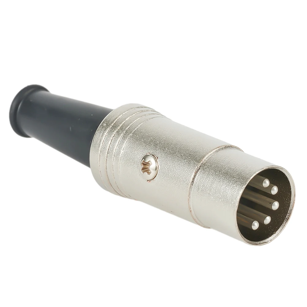 5 Pin Audio Adapter DIN Plug Male Midi Connector Cable Lead Audio Adapter Male Inline Plug with Heavy Duty Cable Clamp audio adapter audio adapter set