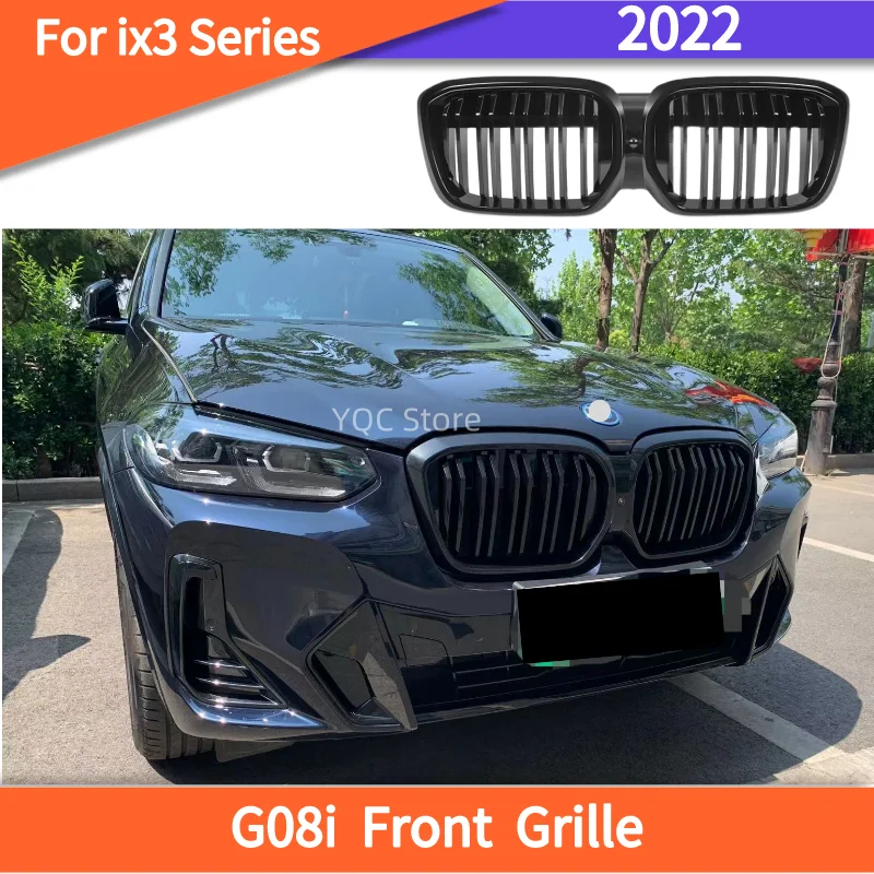 DoubleLineFrontBumperKidneyGrilleForBMWix3Series2022G08iLci