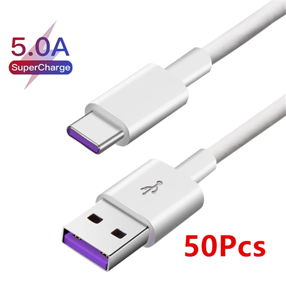 

Кабель USB Type C, 5 А, 50 шт., для быстрой зарядки