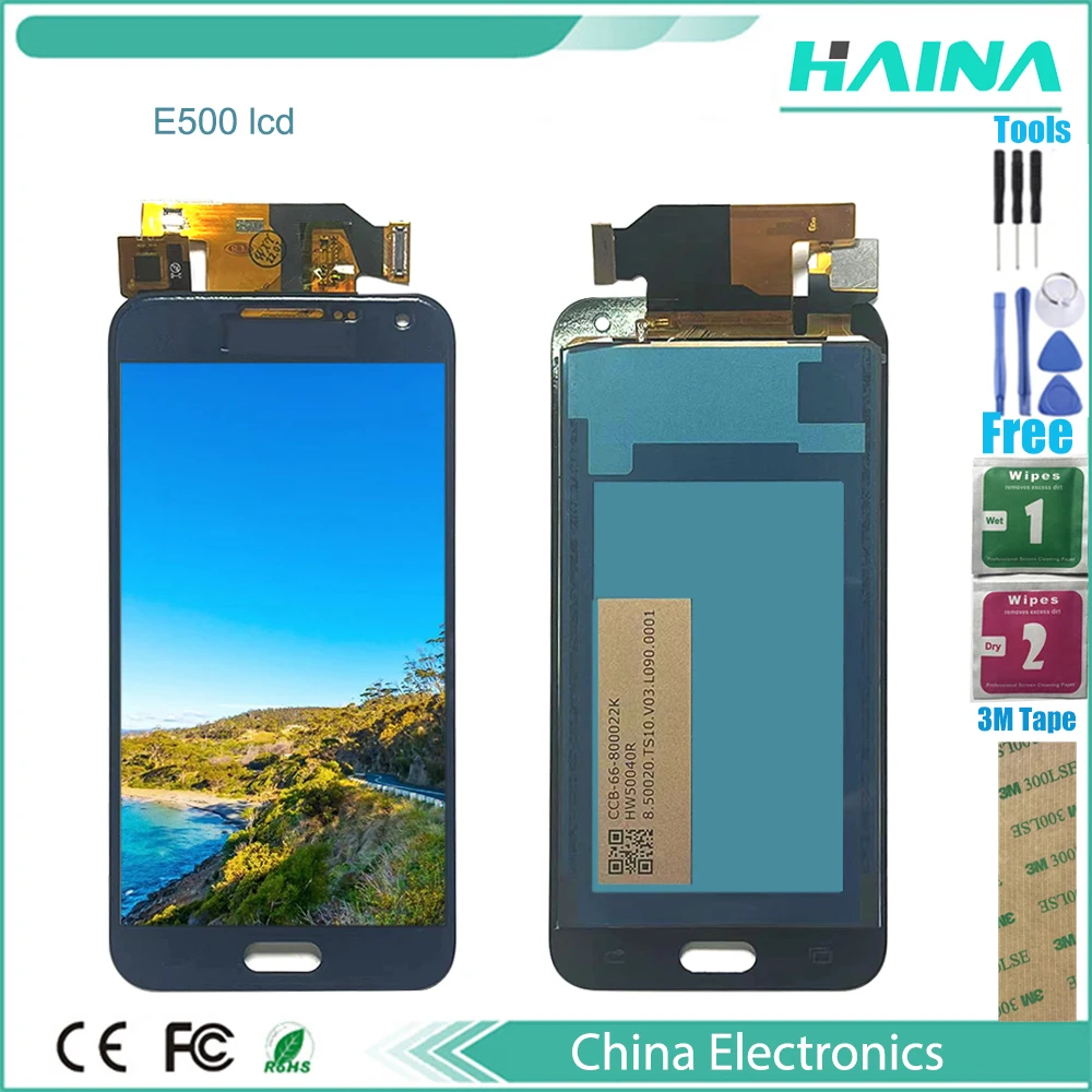 

OLED 2 For Samsung Galaxy E500 LCD With E500F Touch Panel Digitizer E5 Display Assembly With Tools