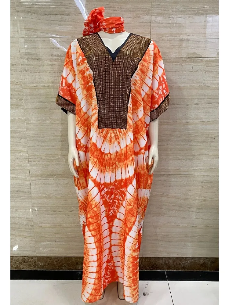 2025 new arrivals loose women/lady summer maxi dress long print short sleeve ankara african style 3