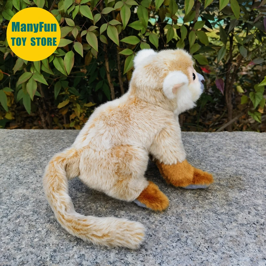 Squirrel Monkey Plush Toy High Fidelity Monkeys Plushie Saimiri Sciureus Peluche Lifelike Stuffed Animals Simulation Doll Toys 5