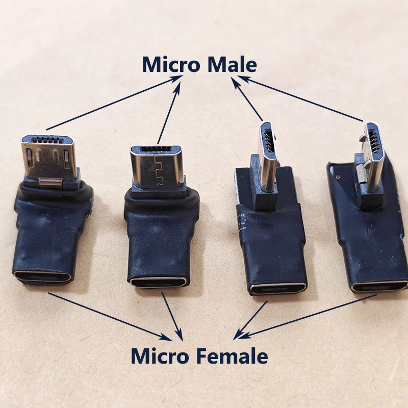 Right-Angle Micro USB Adapter Kit for Charging & Data Transfer in Compact Spaces