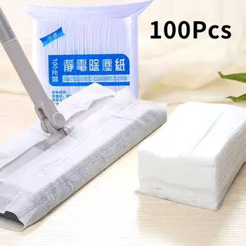 주방 욕실 부직포 일회용 걸레 교체 천, 정전기 먼지 제거지, 헤어 클리닝 드라이 타월, 100 매