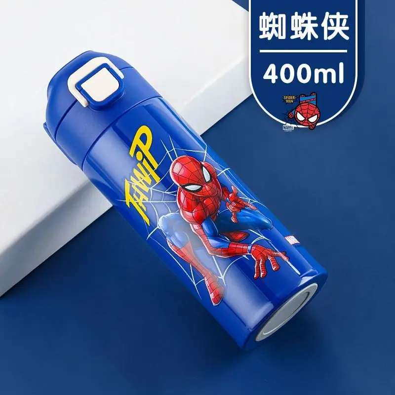 

Marvel Movie Avengers Spider-Man Children's Thermos Cup Cartoon Printed Bouncing Water Bottle Portable Straight Drinking Cup