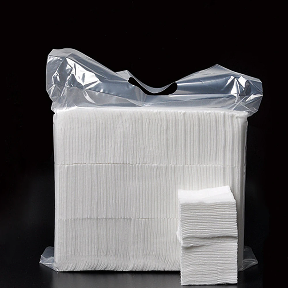 500pcs Thick Cotton Pads 100% Cotton Permanent Makeup Pigment Wipe Pad Disposable Facial Cleaner Nail Cleaning Wipes 5