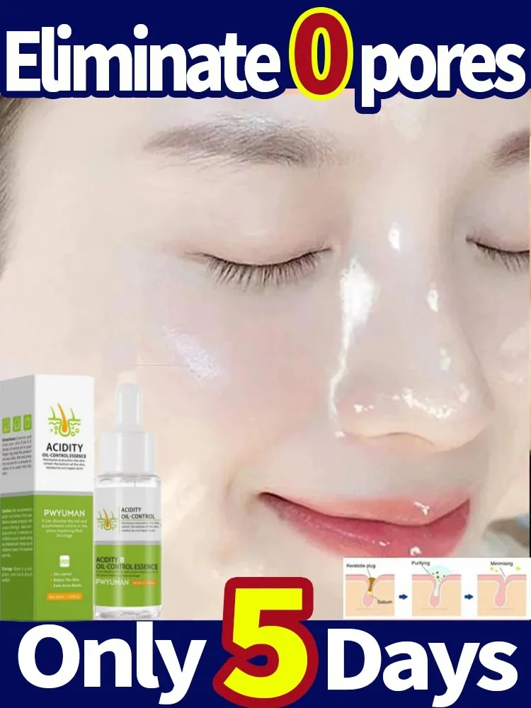 

Acidity Pore Shrink Face Serum Remove Blackheads Acne Oil Control Repair Moisturizing Nourish Pores Firming Facial Skin Care