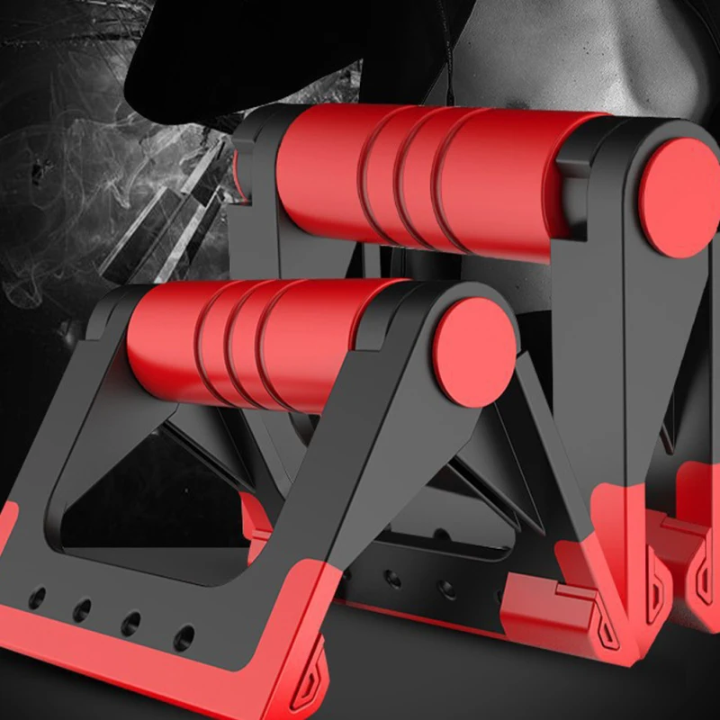 Description Picture 6 of itemFoldable Push-up Bracket Home Use Fitness Push-Ups Stand Rotating Push-up Rack Push Up Bar (Red)