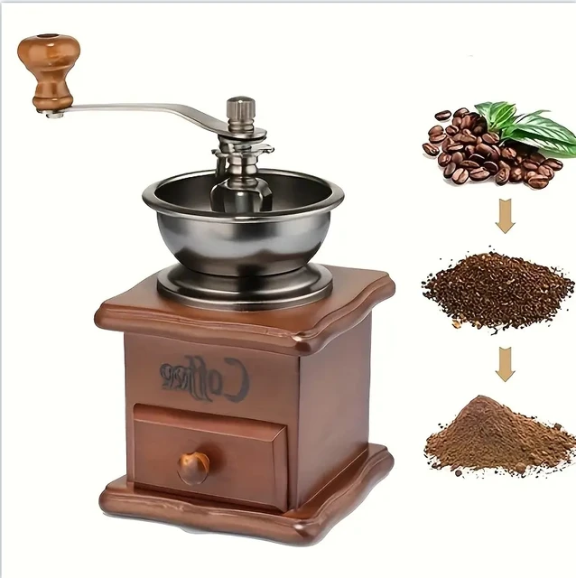 Manual Coffee Grinder - Classic Italian Style Hand Crank Mill with Adjustable Portable Multipurpose Bean Grinding Machine 3