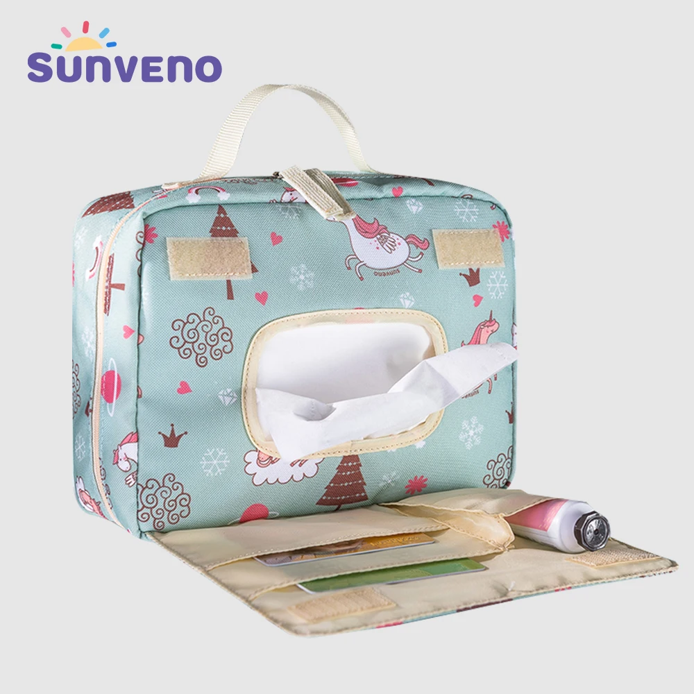Sunveno torby na pieluchy dla niemowląt torba macierzyńska do jednorazowego użytku wielokrotnego użytku moda drukuje mokra sucha torba na pieluchy do pieluszka jednorazowa 2 rozmiar