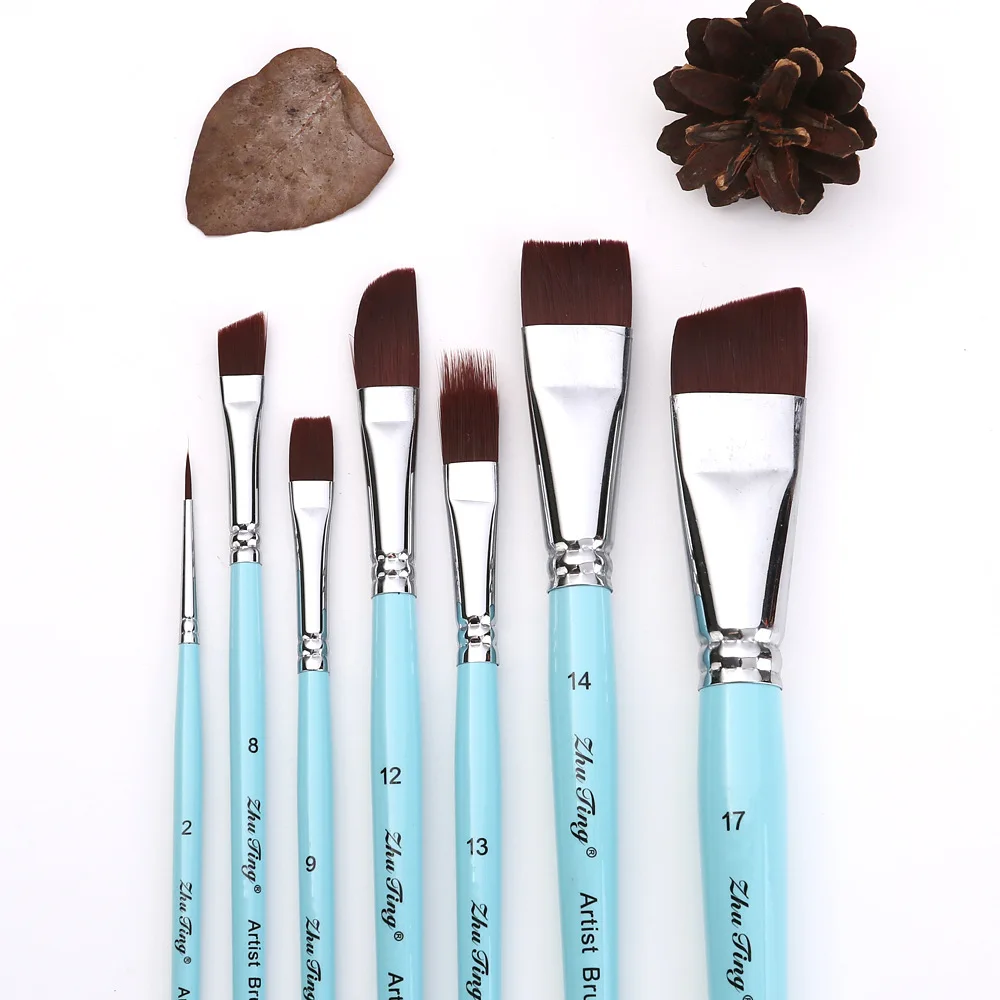 Body Pinting Brushes Face Body Art Paint Professional Wooden Handle Paint Brushes Set Watercolor Brushes Kits 2