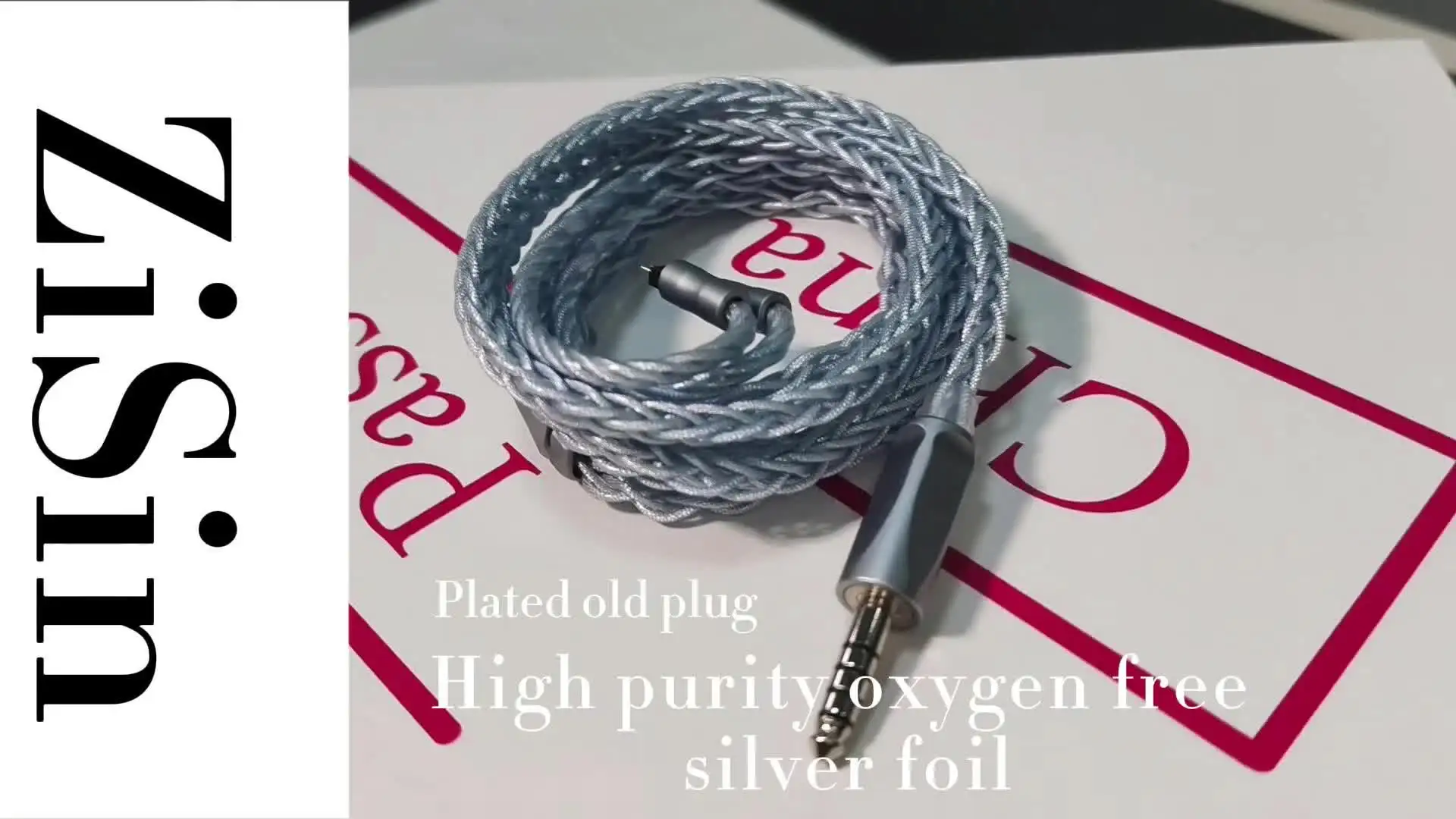 ZiSin-326 In-Ear Headphone Upgrade Cable with Rhodium Plated 4.4mm