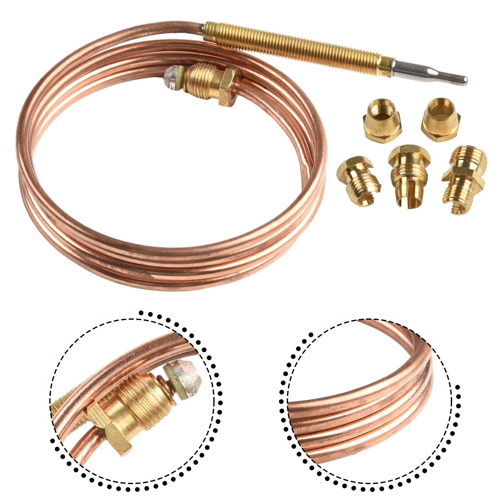 

Durable Thermocouple Sensor Gas Fireplace Accessory Accurate Temperature Probe for Gas Heaters Ovens Water Heaters