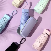 Mini Umbrella Capsule Umbrella Sunny and Rainy Dualuse Rainproof Sun Protection Outdoor Traveling Portable Parasol Umbrella 2