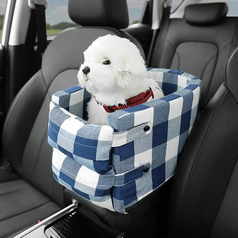 

Portable Pet Cat Dog House Plaid Design Car Safety Comfortable Pet Seat Semi-closed Pet Products Indoor Teddy Cat Bed