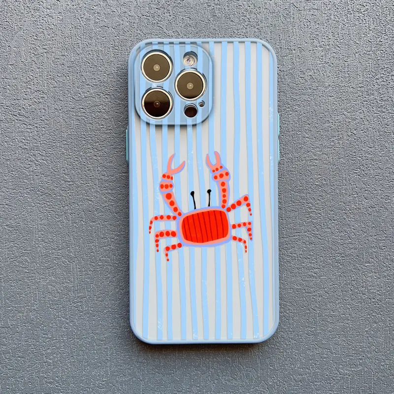 Stripe Marine Organisms Shockproof Phone Case - Durable Hard Cover s