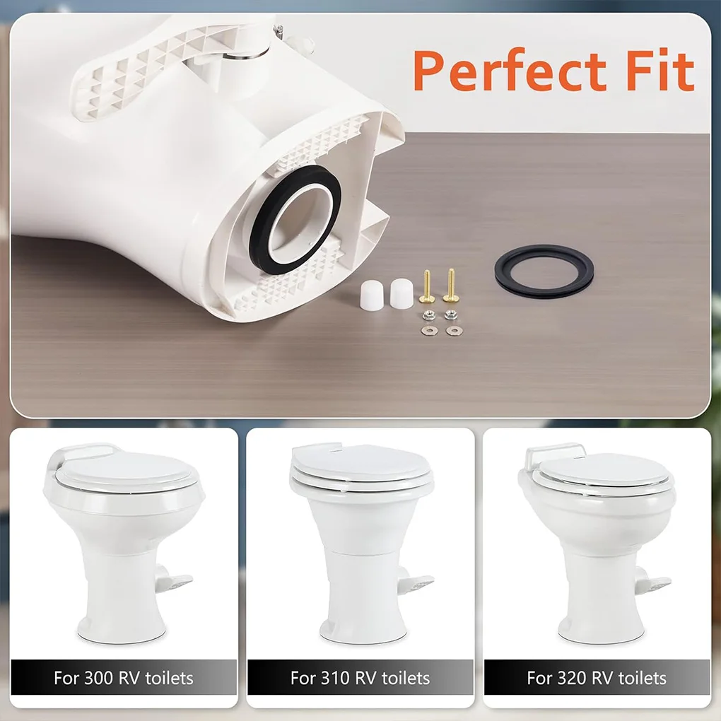 RV Toilet Seal and 3’’ Socket RV Toilet Flange Kit, Compatible with Do-Metic 300/310/320 RV Toilets,Replacement for 385345892