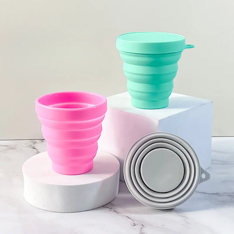 Silicone Folding Cup Outdoor Travel Environmental Protection Portable Telescopic Gift Mouthwash 1PC 150ML