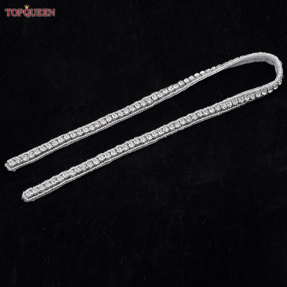TOPQUEEN Handmade Rhinestone Belt Wedding Dress Accessories for Bridal Bridesmaid