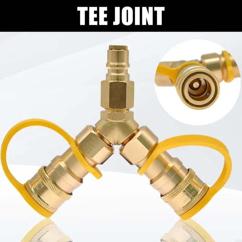 Quick 3/8 Y Splitter Adapter Quick Way Propane Hose Fitting A2BB