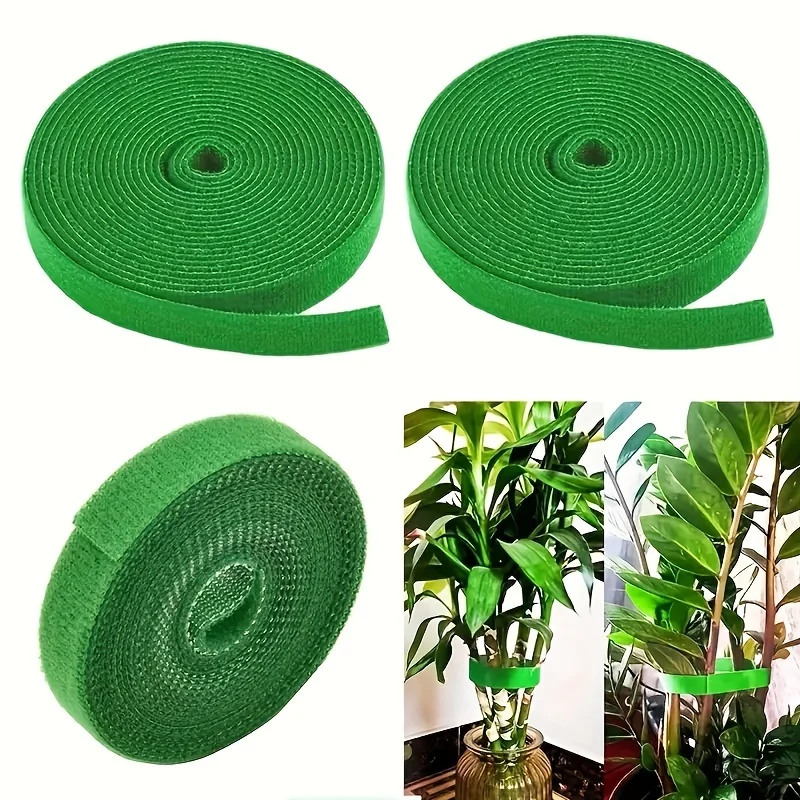 1meter Plant Ties Nylon Plant Bandage Tie Home Garden Shape Tape Hook Loop Bamboo Cane Wrap Support Accessories