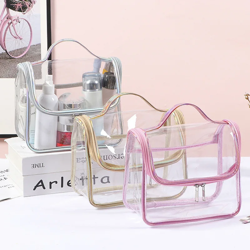 

PVC Transparent Waterproof Makeup Bag Portable and Minimalist Travel Wash and Cosmetic Cases Fashion Makeup Pouch Cosmetic Bag