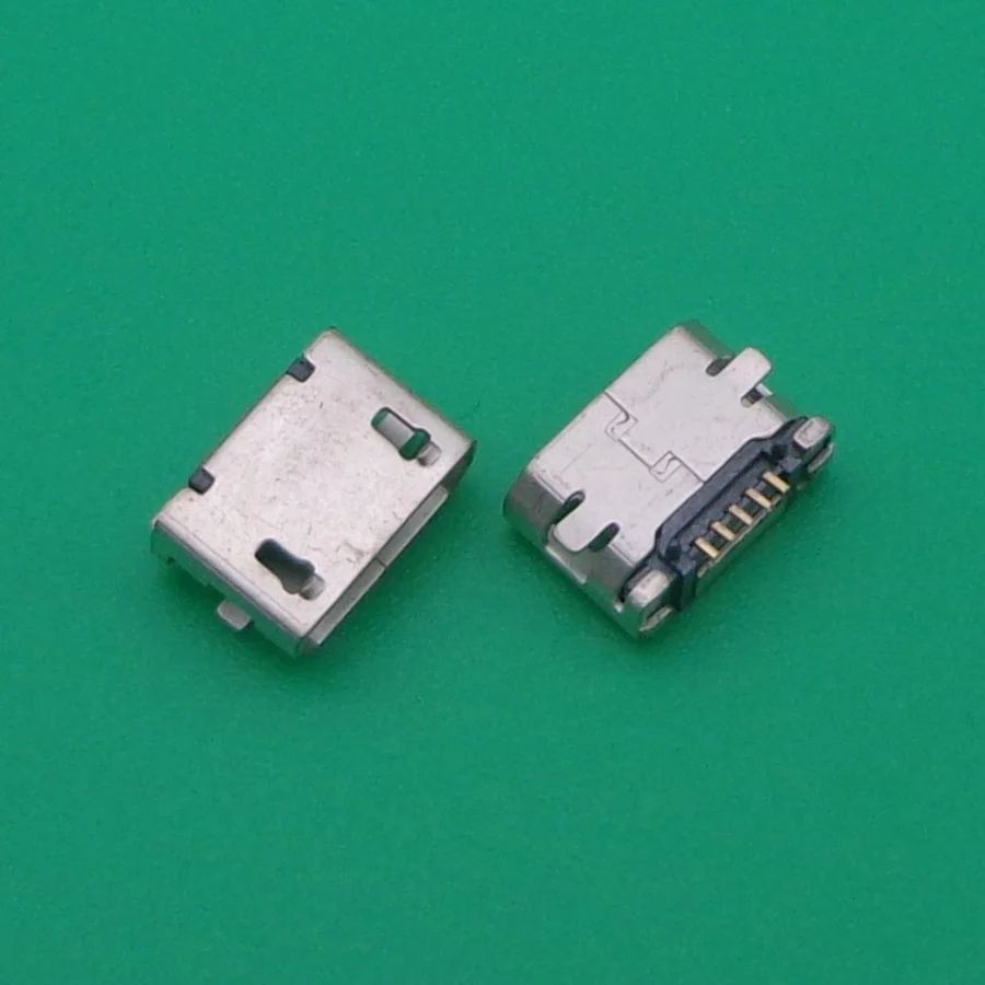 

100 шт Micro USB 5pin SMD Короткая Игла без бока тип в плоский рот без завивки боковой гнездовой разъем для телефона Mini USB