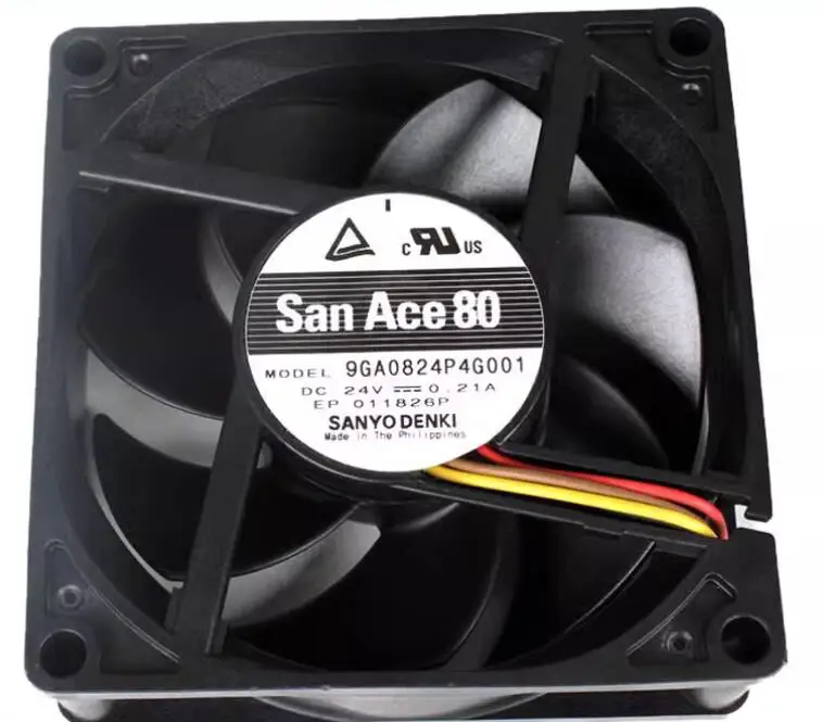 

SANYO DENKI 9GA0824P4G001 DC 24V 0.21A 80x80x25mm 4-Wire Server Cooling Fan