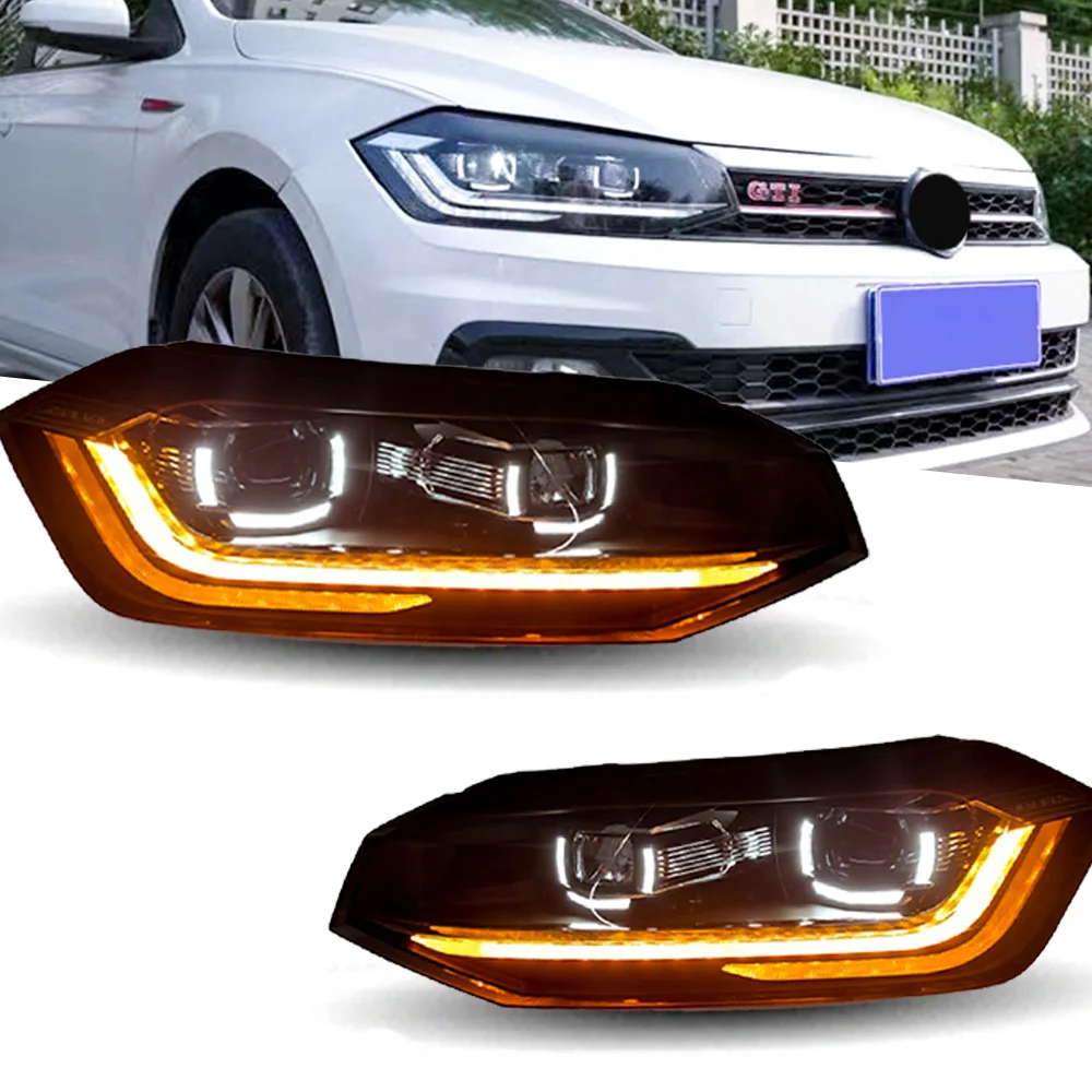 

Headlight For VW POLO LED Headlights 2019-2022 Head Lamp Front Lights Car Styling DRL Signal Projector Lens Auto Accessories