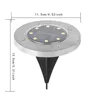 4 Pcs 8LED Solar Power Disk Light Outdoor Garden Solar Underground Light Deck Light Spotlight Buried Solar Led Lamp 6