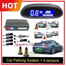 

Car Parktronic Reverse Sensor Ultrasonic Parking Radar With 4-Park Sensors LED Backlight Screen Monitoring System Car Electronic