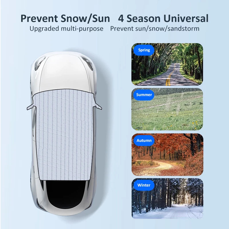 For Tesla Model 3 Winter Windshield Snow Cover Car Sun Shade Block Frost Protection Model Y Anti-ice Front Windscreen Cover