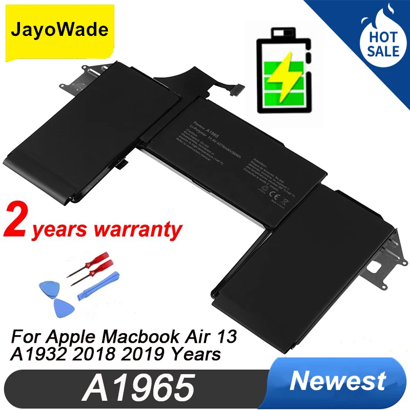

Factory 4379mAh A1965 Laptop Battery For Apple MacBook Air 13" A1932 2018 2019 Years 11.40V A1965 Notebook
