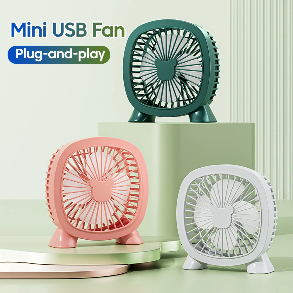 Portable USB-Powered Mini Desk Fan for Home, Office, and Travel